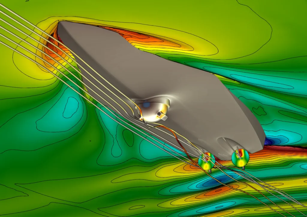 CFD simulation of sonar bulb